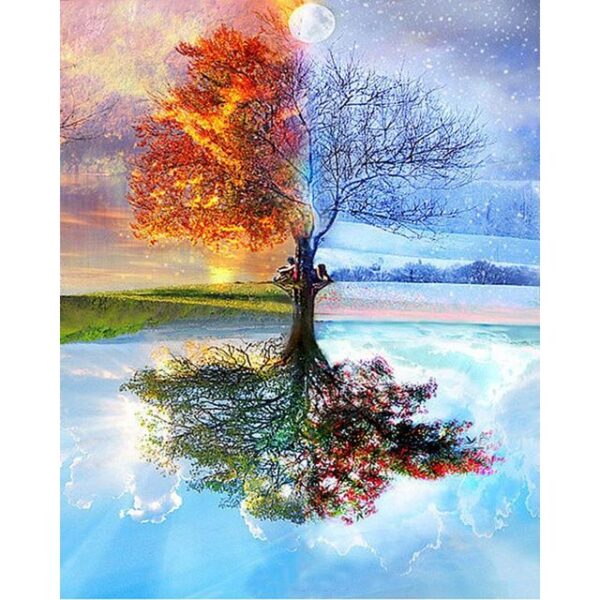 Landscape Painting By Numbers Handpainted Oil 60*75cm